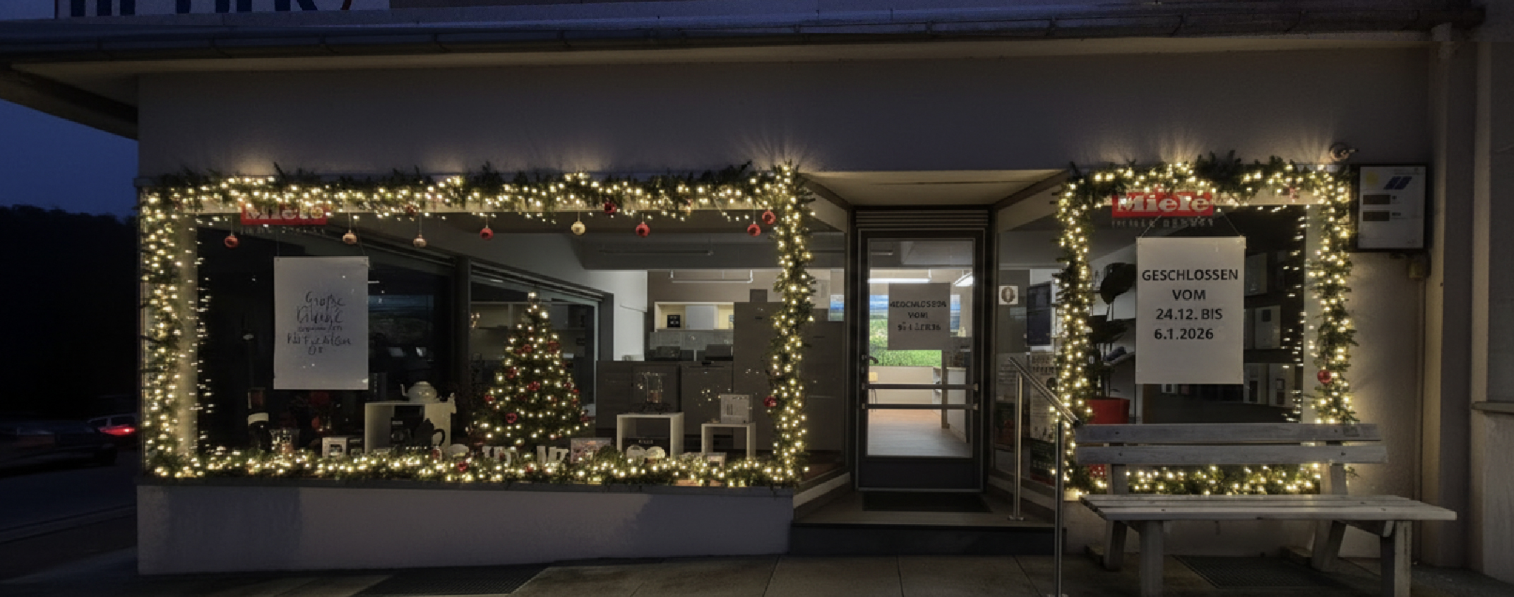 Unsere Öffnungszeiten über Weihnachten und Neujahr